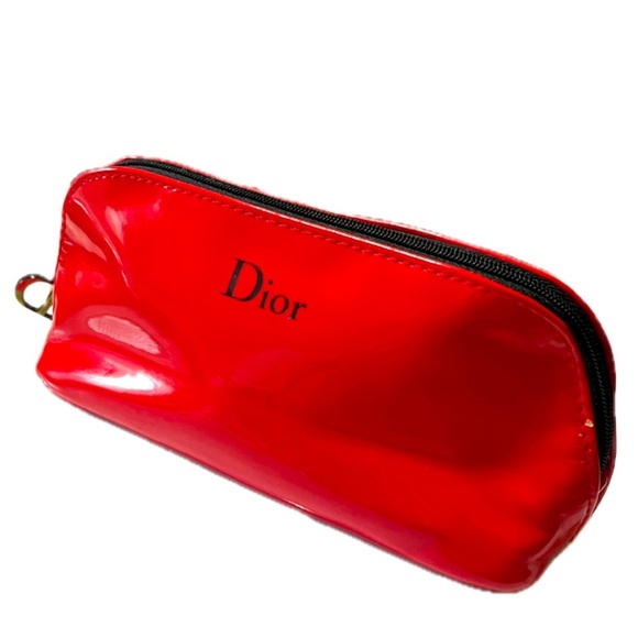 Dior Pouch Bag Zip Small / Medium Logo, Red❤️ - Picture 1 of 9